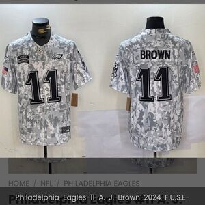 Philadelphia Eagles Camo Jersey - Gray